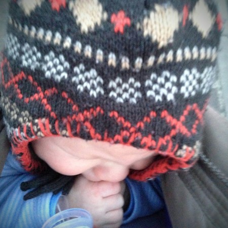hat with ear flaps for keeping baby and toddler warm in winter